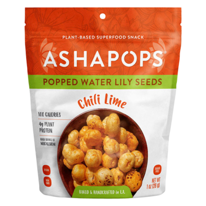 AshaPops Popped Water Lily Seeds Chili Lime 1oz