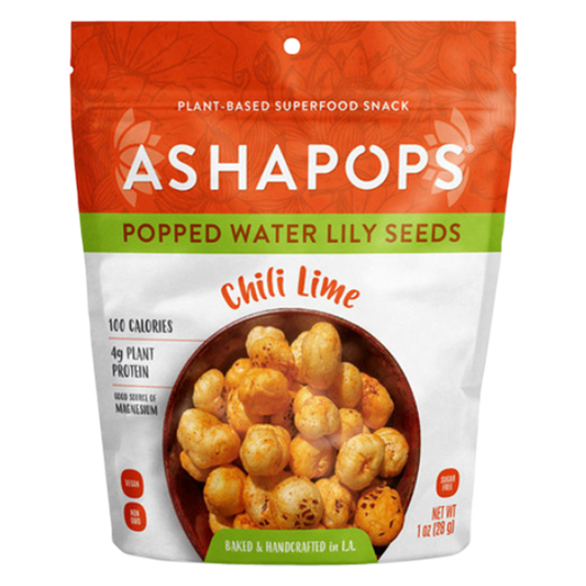 AshaPops Popped Water Lily Seeds Chili Lime 1oz