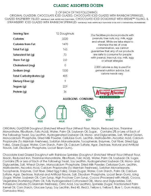 Krispy Kreme Classic Assorted Dozen