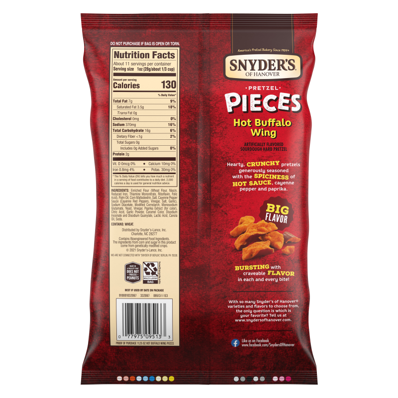 Snyder's Hot Buffalo Wing Pretzel Pieces 11.25oz