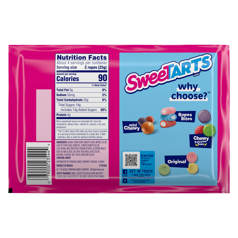 SweeTARTS Cherry Punch Ropes 3.5oz