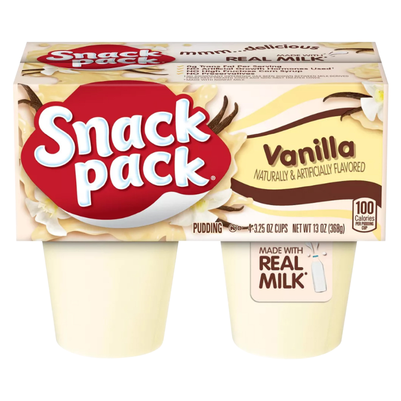 Snack Pack Vanilla Pudding - 4ct/13oz