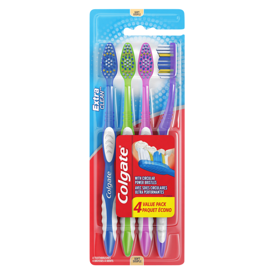 Colgate Extra Clean Toothbrush 4ct