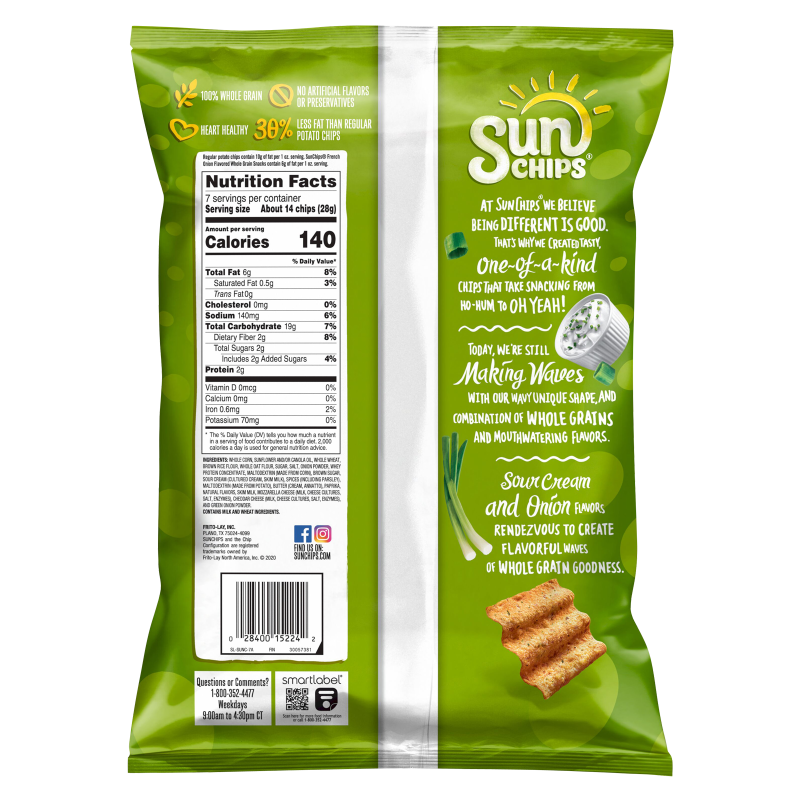 Sunchips French Onion Whole Grain Chips 7oz