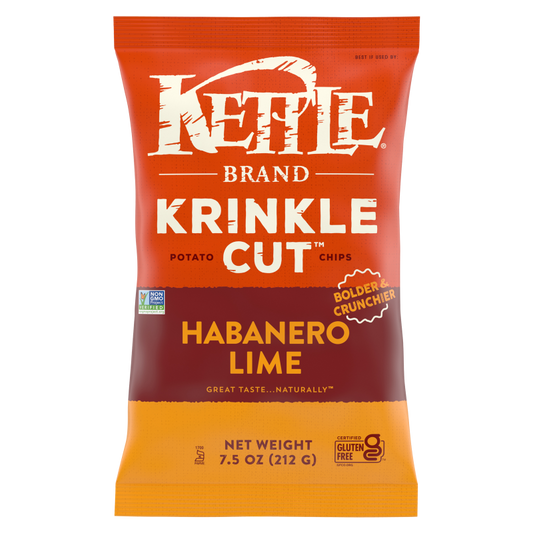 Kettle Brand Krinkle Cut Habanero Lime Chips 7.5oz