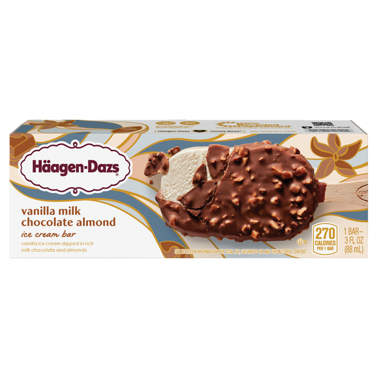 Haagen-Dazs Vanilla Milk Chocolate Almond Ice Cream Bar 1ct