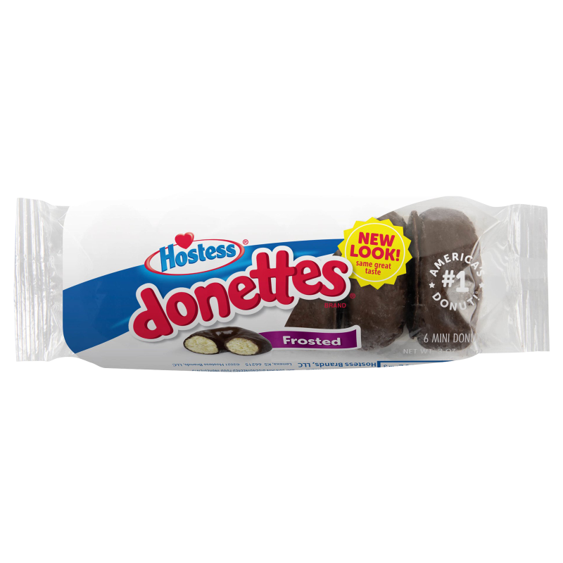 Hostess Donettes Chocolate Frosted Mini Donuts Single Serve 6ct