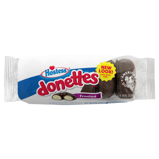 Hostess Donettes Chocolate Frosted Mini Donuts Single Serve 6ct