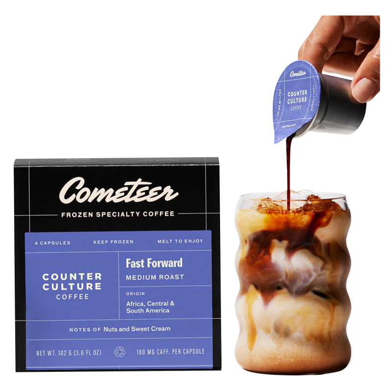 Cometeer Coffee & Latte Medium Roast Machine-Free Capsules Counter Culture 4 ct