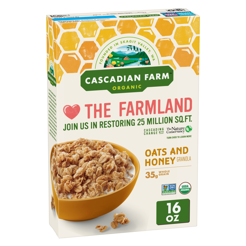 Cascadian Farm Organic Granola, Oats & Honey 16oz