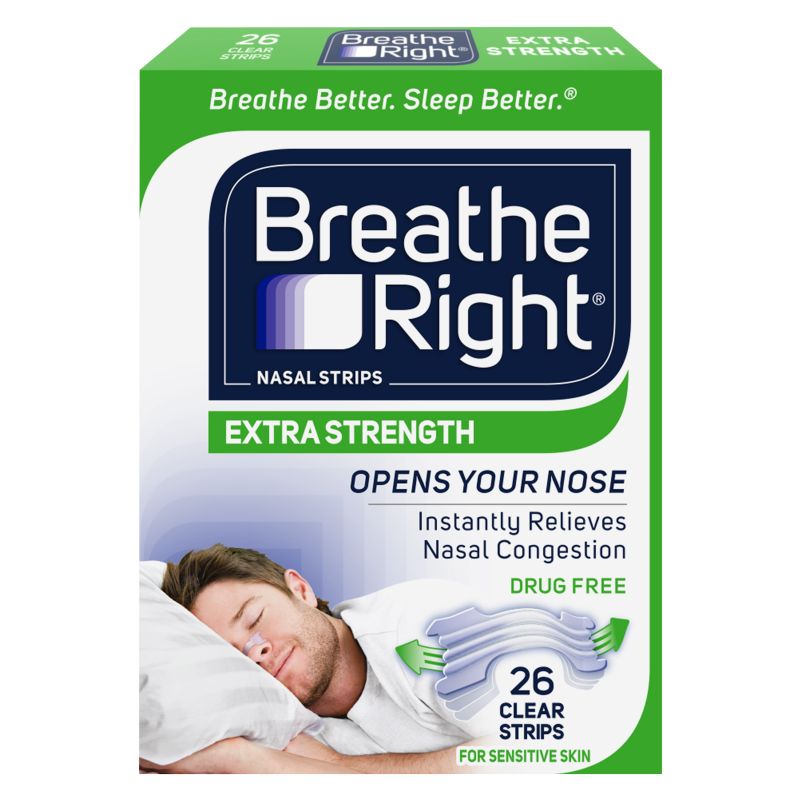 Breathe Right Extra Strength Clear Nasal Strips 26ct