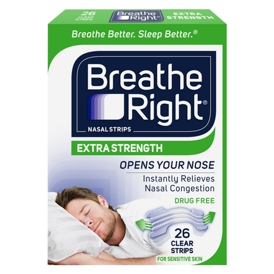 Breathe Right Extra Strength Clear Nasal Strips 26ct