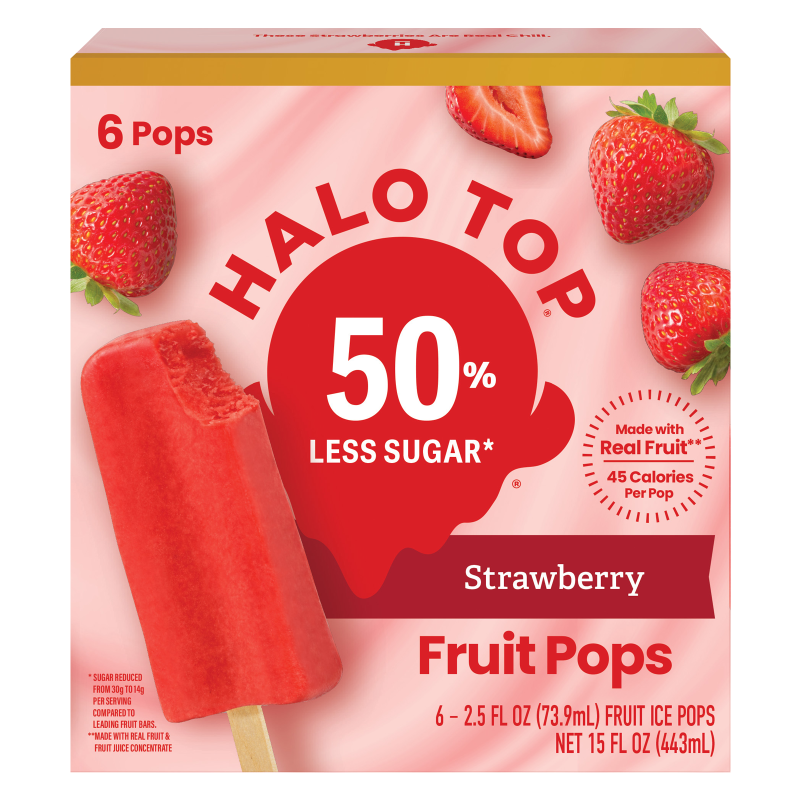 Halo Top Strawberry Fruit Pops 6ct