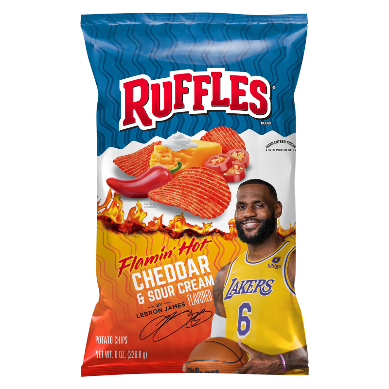 Ruffles Flamin' Hot Cheddar Sour Cream Potato Chips 8oz