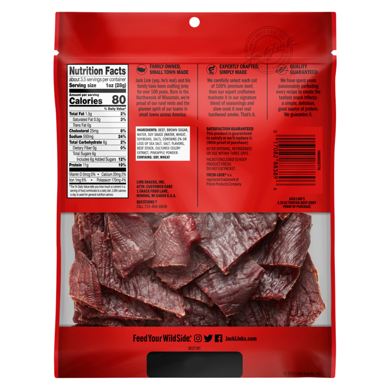 Jack Link's Teriyaki Beef Jerky 3.25oz