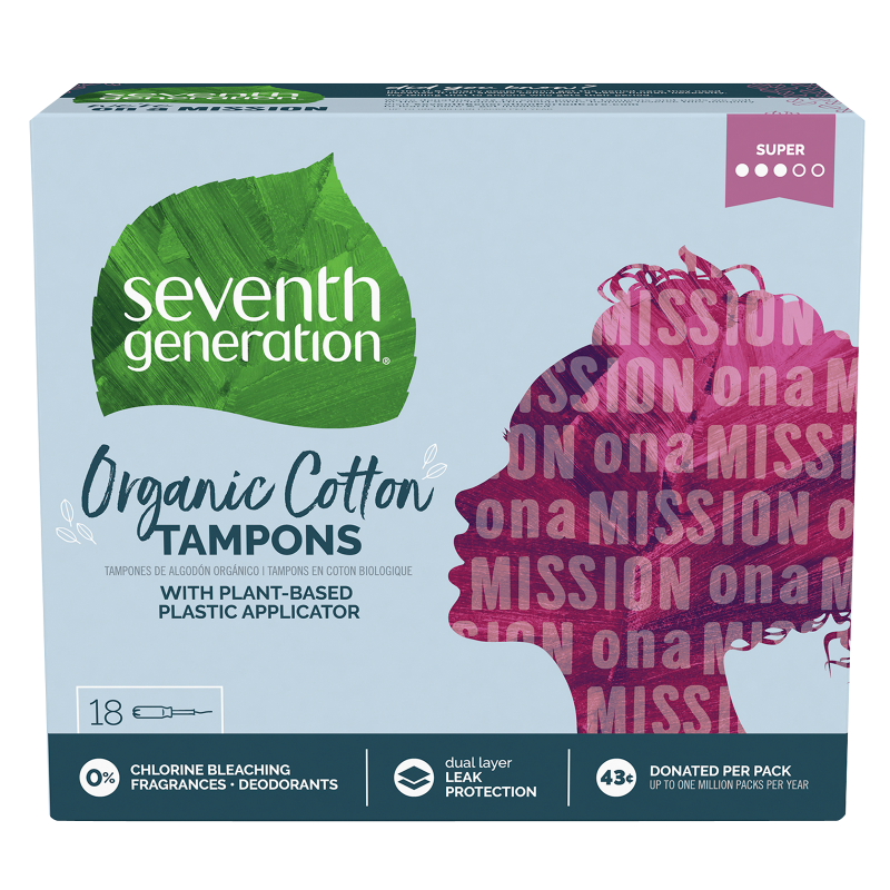 Seventh Generation Free & Clear Super Tampons 18ct