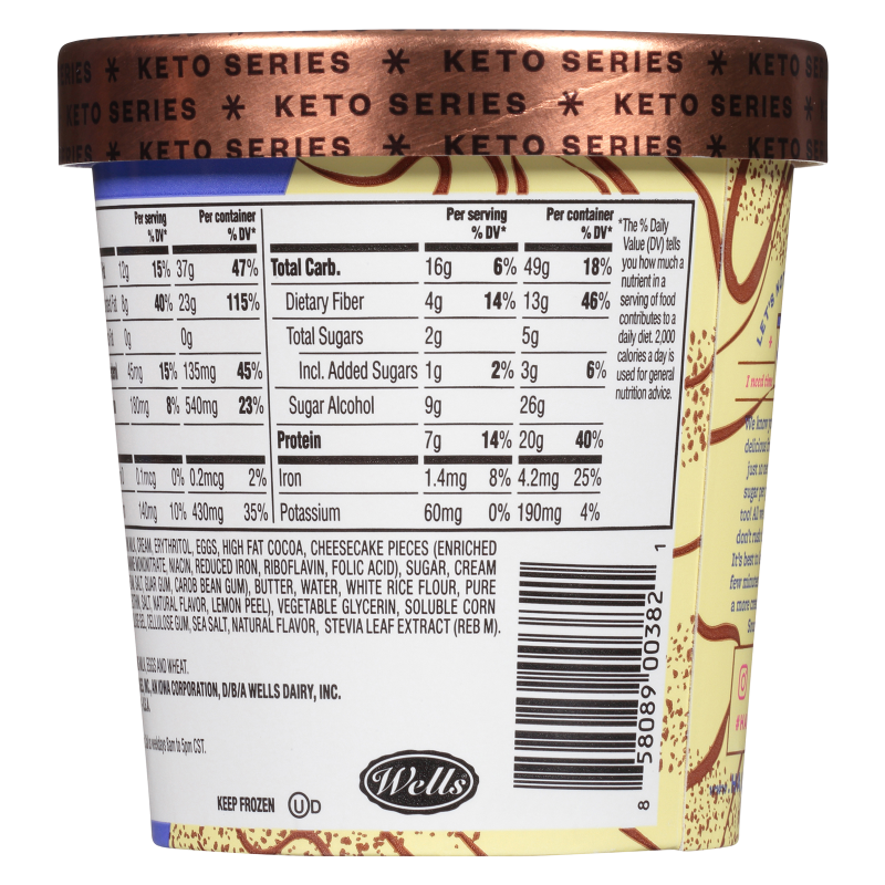 Halo Top Keto Chocolate Cheesecake Ice Cream Pint