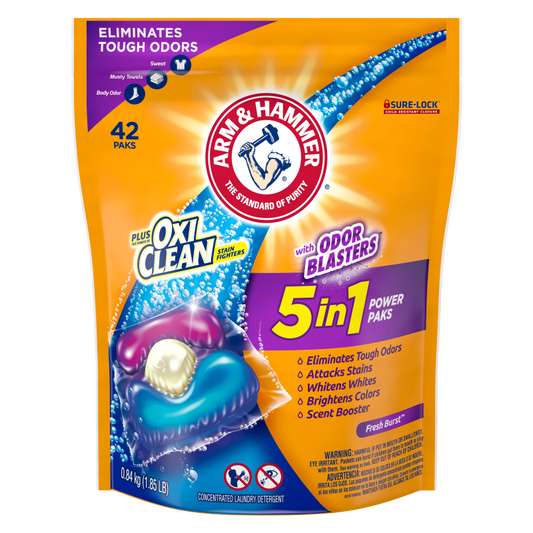 Arm & Hammer Odor Blasters Laundry Detergent Paks 5in1 42ct