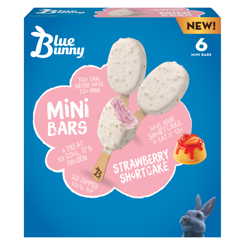 Blue Bunny Strawberry Shortcake Mini Bars 6ct