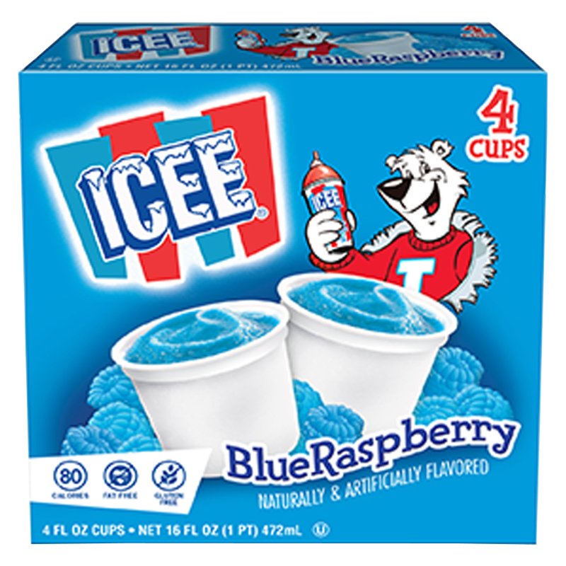 ICEE Frozen Blue Raspberry Cups 4ct