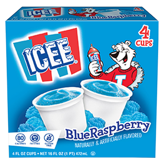 ICEE Frozen Blue Raspberry Cups 4ct