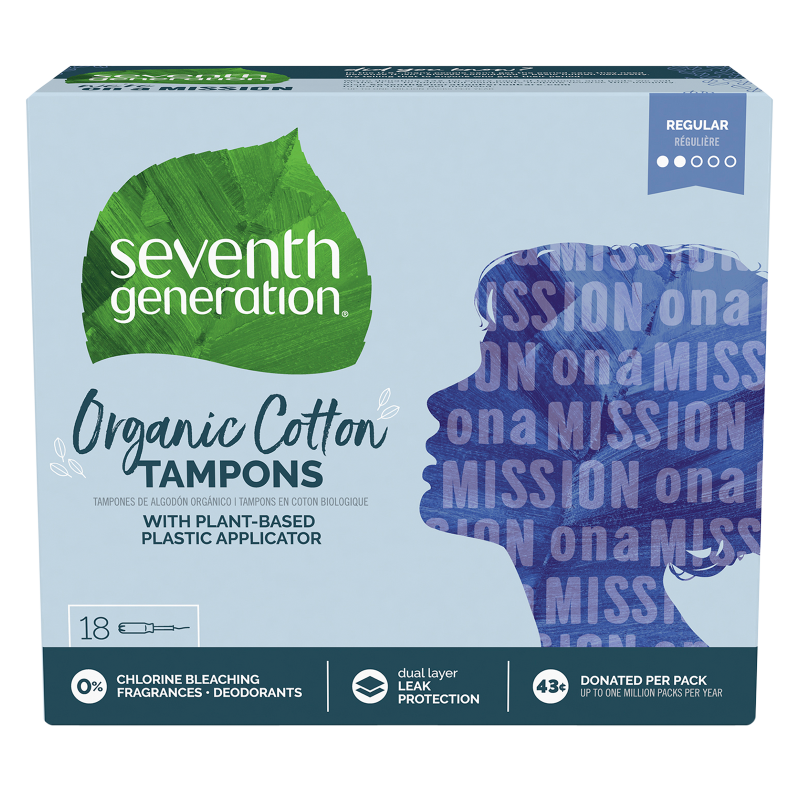 Seventh Generation Free & Clear Regular Tampons 18ct