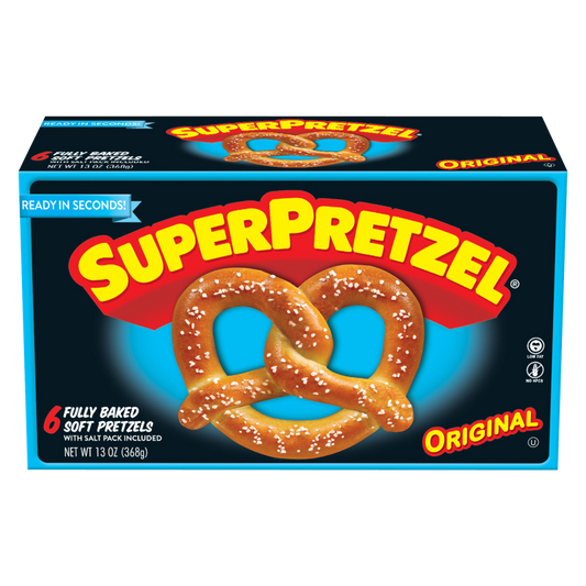 SuperPretzel Frozen Original Fully Baked Soft Pretzels 6ct 13oz