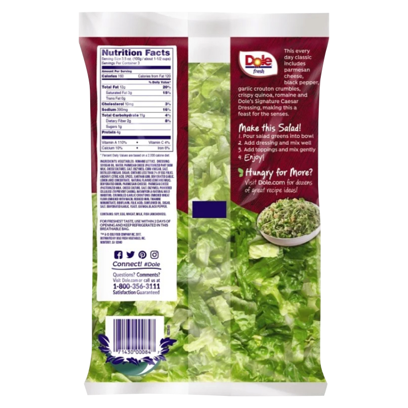 Dole Chopped Caesar Salad Kit - 10.8oz