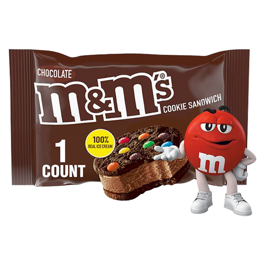 M&M's Chocolate Ice Cream Cookie Sandwich 1ct