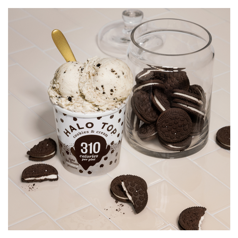 Halo Top Cookies and Cream Ice Cream Pint