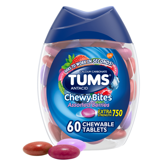 Tums Chewy Bites Assorted Berries 60ct