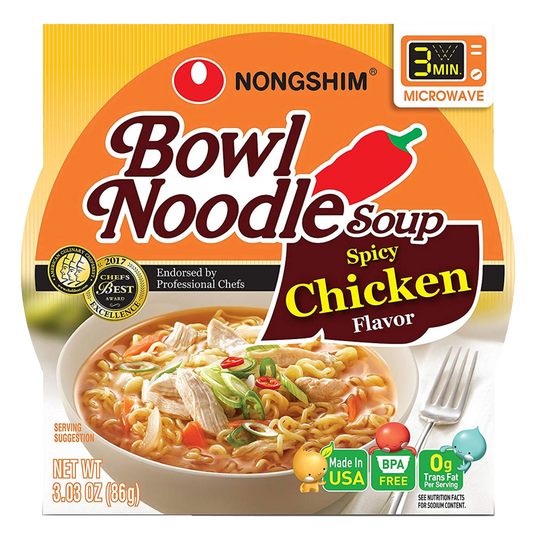 Nongshim Spicy Chicken Bowl Noodle Soup 3.03oz