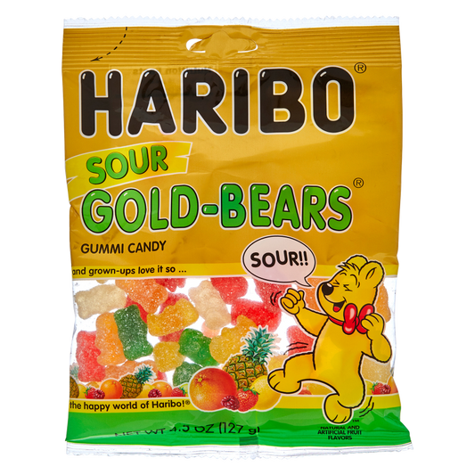 Haribo Sour Goldbears Gummi Candy 4.5oz