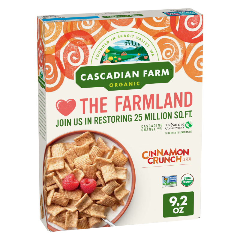 Cascadian Farm Organic Cereal, Cinnamon Crunch 9.2oz