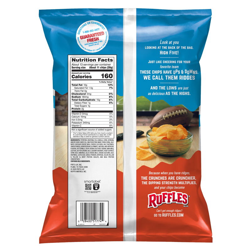 Ruffles Cheddar & Sour Cream Potato Chips 12.5oz