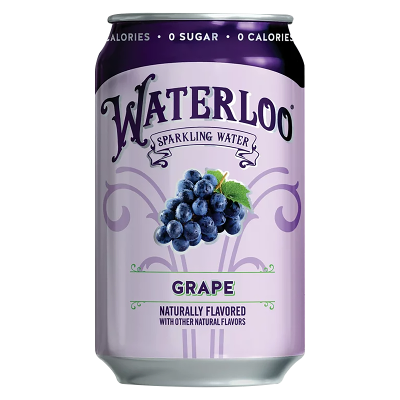 Waterloo Sparkling Grape Water 12pk 12oz Can