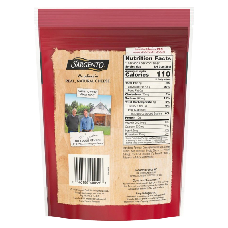 Sargento Natural Parmesan Shredded Cheese - 5oz