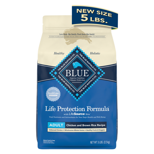 Blue Buffalo Adult Chicken and Brown Rice Dry Dog Food 5lb