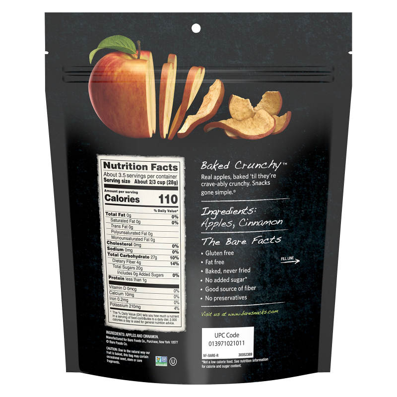 Bare Baked Crunchy Fuji & Reds Organic Apple Chips 3.4oz