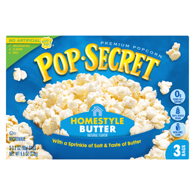 Pop Secret Homestyle Butter Microwavable Popcorn 3ct 9.6oz