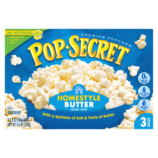 Pop Secret Homestyle Butter Microwavable Popcorn 3ct 9.6oz