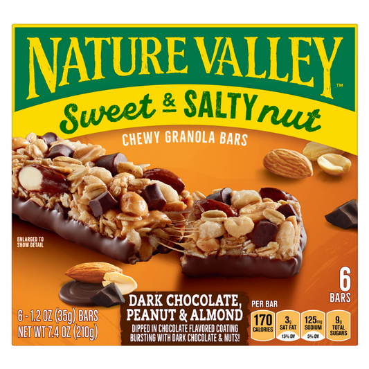 Nature Valley Sweet & Salty Dark Chocolate-Peanut & Almond Chewy Granola Bars 6ct