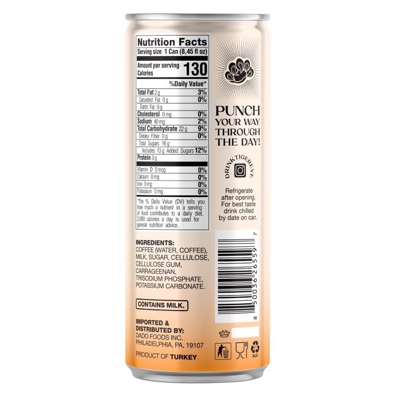 Tiger Eye Iced Coffee Latte 8.5oz