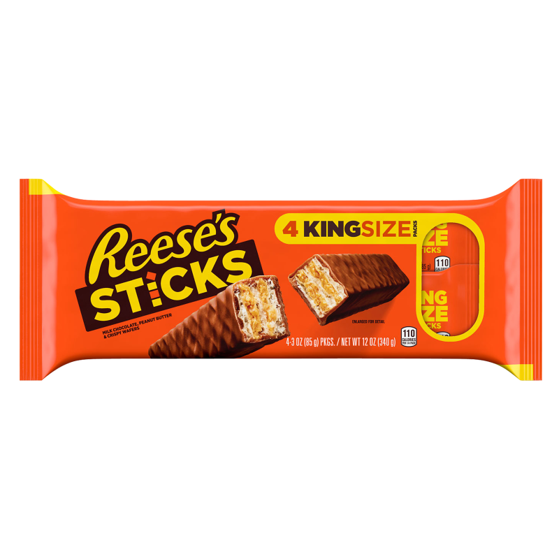 Reese’s Sticks Milk Chocolate Peanut Butter Wafer Candy Bar 4ct 3oz