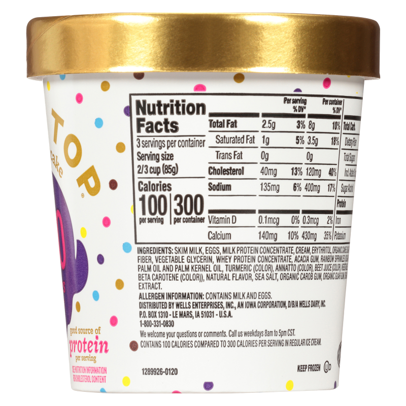 Halo Top Birthday Cake Light Ice Cream Pint