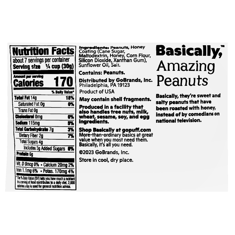 Basically, Honey Roasted Peanuts 7oz