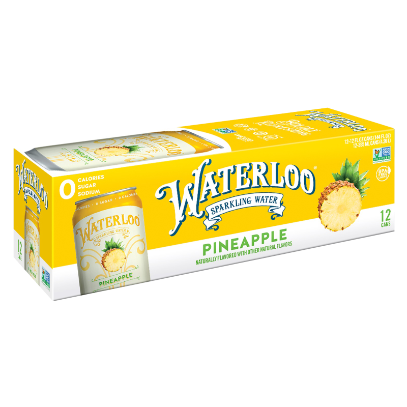 Waterloo Sparkling Pineapple Water 12pk 12oz Can