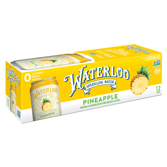 Waterloo Sparkling Pineapple Water 12pk 12oz Can