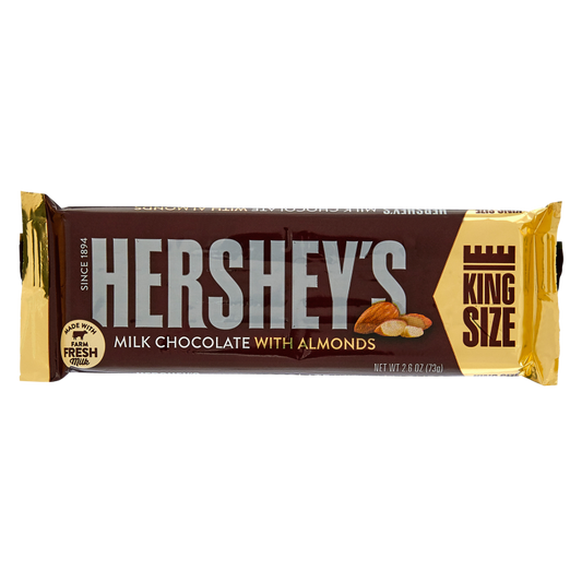 Hershey's Milk Chocolate with Almonds Bar King Size 2.6oz