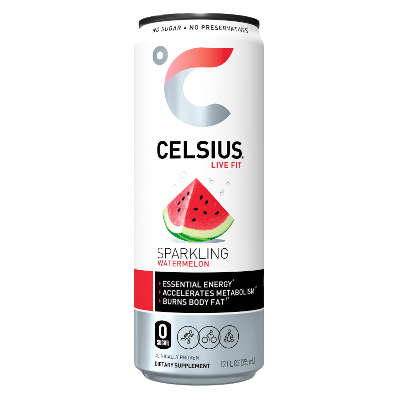 CELSIUS Sparkling Watermelon, Essential Energy Drink 12oz